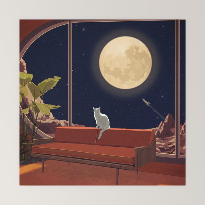 Kitty With a View Mini Art Print Gallery Image 6