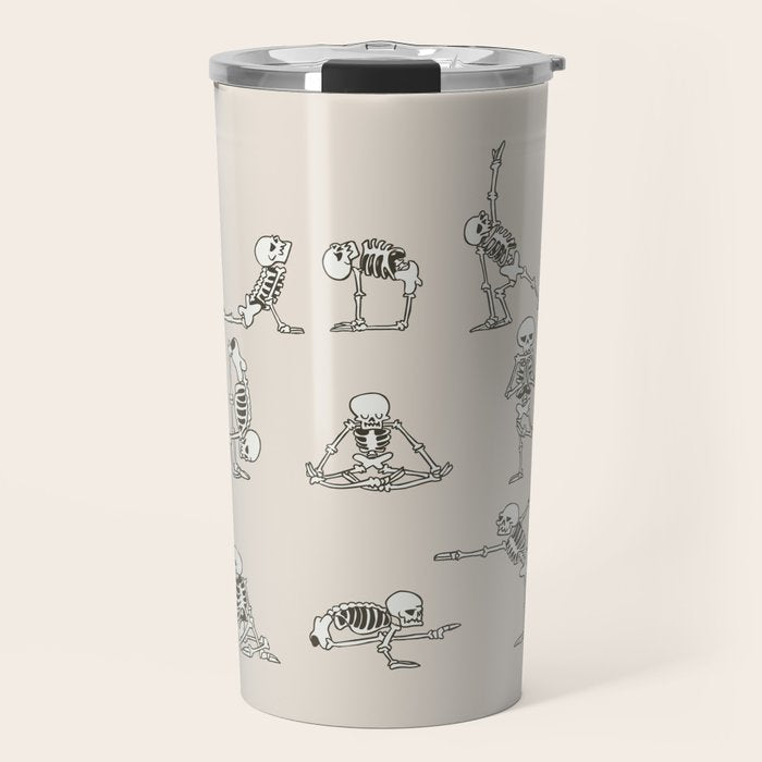 Skeleton Yoga Travel Mug Gallery Image 1