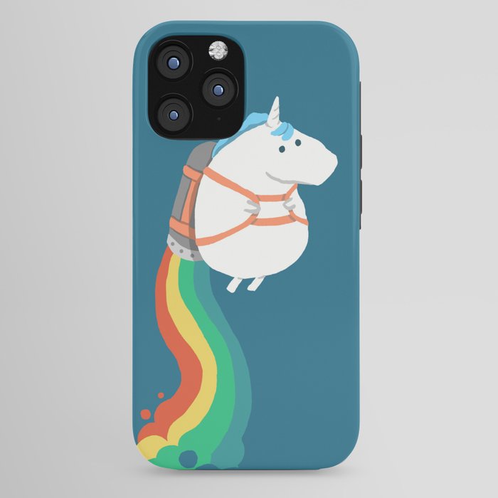 Fat Unicorn on Rainbow Jetpack iPhone Case Gallery Image 44