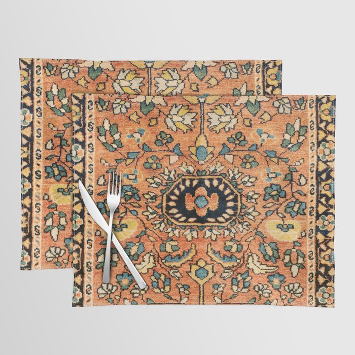 Sarouk Poshti Vintage Persian Rug Print Placemat Gallery Image 2