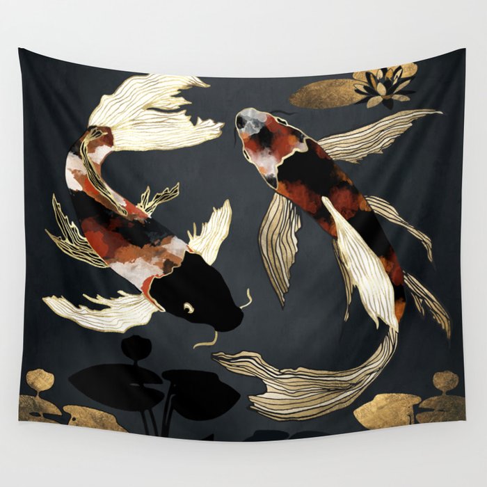 Metallic Koi IV Wall Tapestry Gallery Image 3
