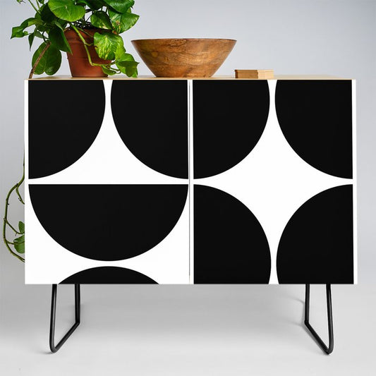 Mid Century Modern Black Square Credenza Gallery Image 2