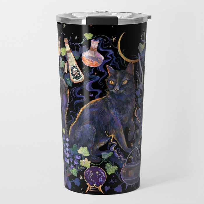 Black Cat Travel Mug Gallery Image 1