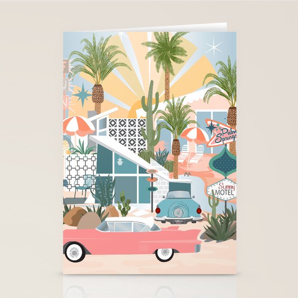 Retro Palm Springs Stationery Card Gallery Image 1