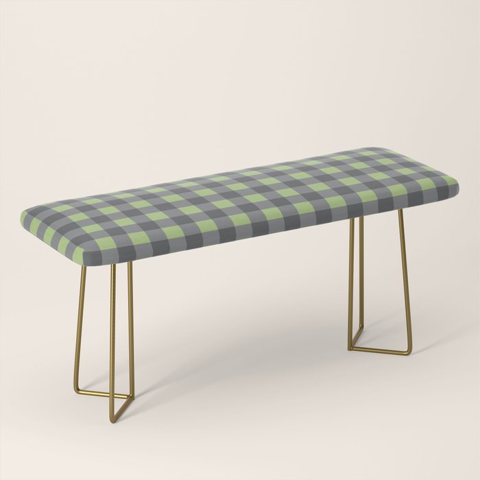 Small Blocks - Spring Green and Grays Bench Gallery Image 2