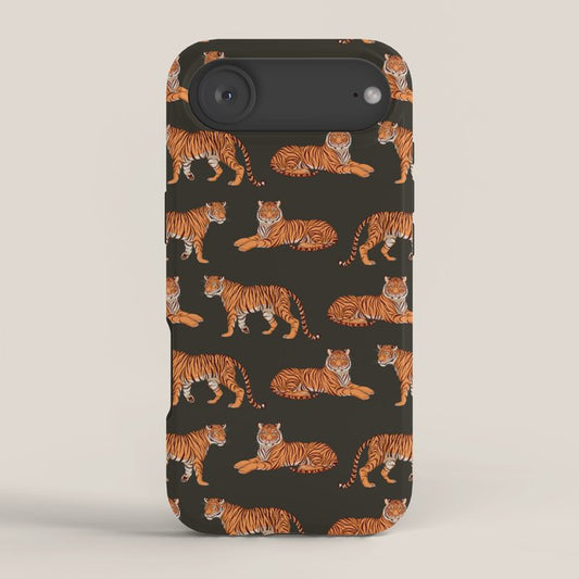 Tigers - Charcoal Black iPhone Case Gallery Image 2