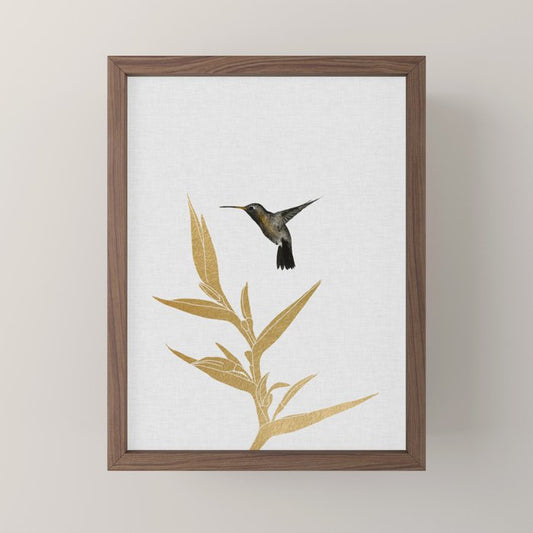 Hummingbird & Flower II Mini Art Print Gallery Image 2