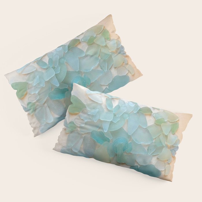Ocean Hue Sea Glass Pillow Sham Gallery Image 4