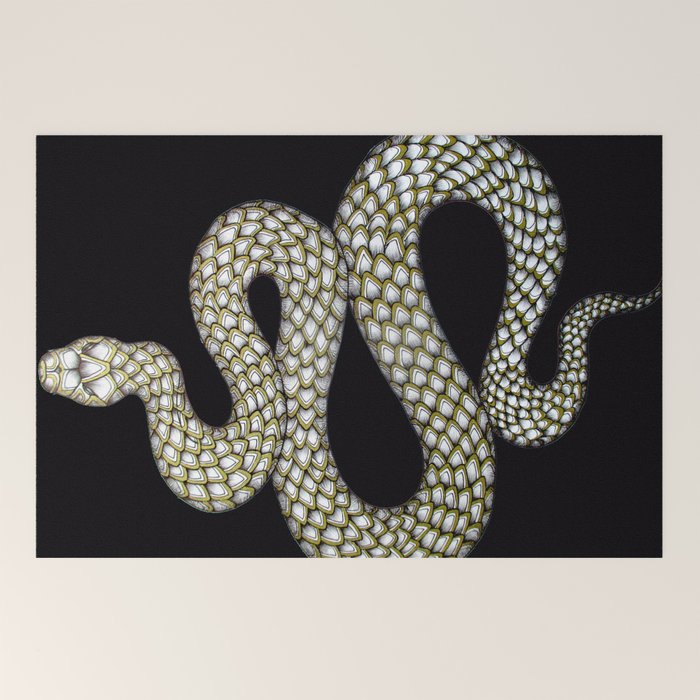 Snake's Charm in Black Welcome Mat Gallery Image 2
