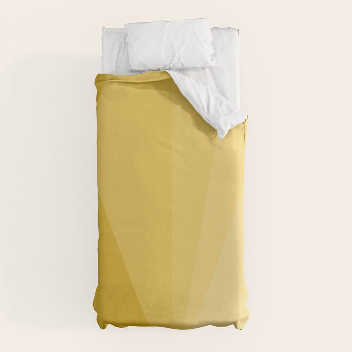 Geometric Triangles VIII Golden Yellow Duvet Cover Gallery Image 10