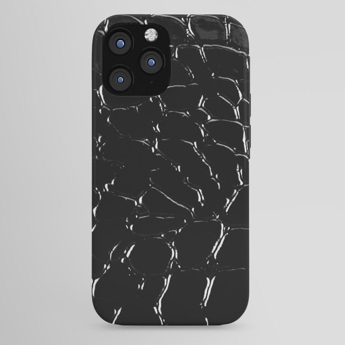Exotic Black Crocodile Patent Leather iPhone Case Gallery Image 44
