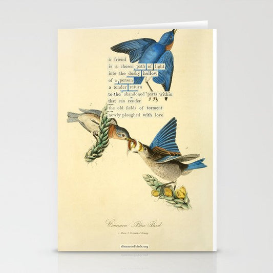 Bird Divinations: Blue Bird (about: almanacofbirds.org) Stationery Card Gallery Image 2
