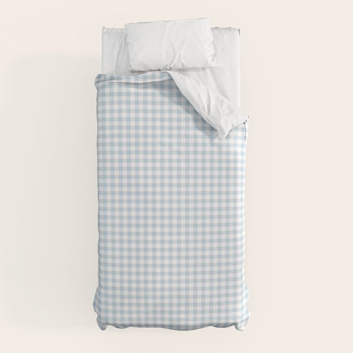 Baby Blue Gingham Check Duvet Cover Gallery Image 10