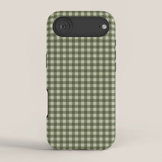 Gingham Plaid Pattern - Natural Green iPhone Case Gallery Image 2