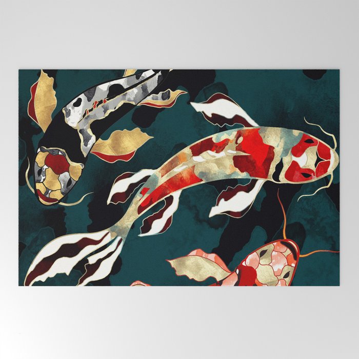 Metallic Koi Welcome Mat Gallery Image 2