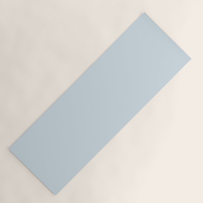 Light Ice Blue Pale Solid Color Yoga Mat Gallery Image 1