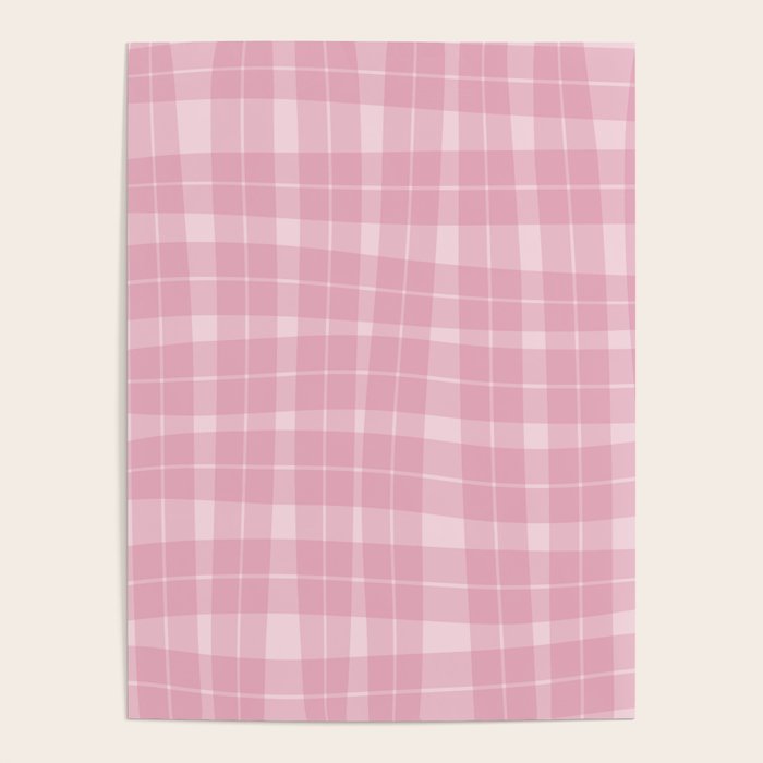 Wavy Plaid Pink Poster Gallery Image 3