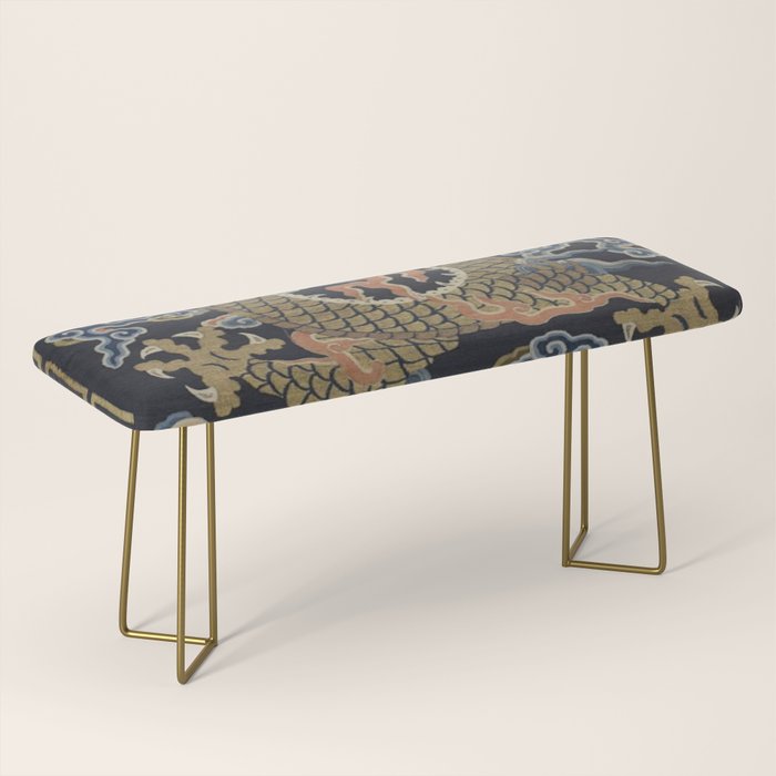 Antique 18th Century Chinese Dragon Bench Gallery Image 2