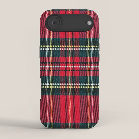 Black Red Tartan Plaid Scottish Pattern iPhone Case Gallery Image 2