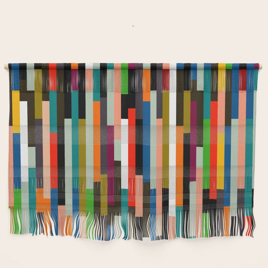 mid century stripes geometry retro Wall Hanging Gallery Image 2