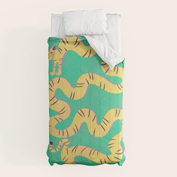 Playful Twisting Tiger Comforter Gallery Image 10