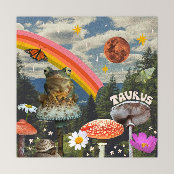 Taurus Collage Mini Art Print Gallery Image 6