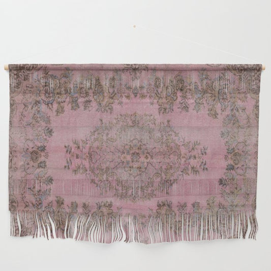 pink oriental vintage carpet Wall Hanging Gallery Image 2
