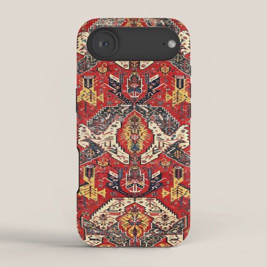 Dragon Sumakh Antique East Caucasus Kuba Rug Print iPhone Case Gallery Image 2