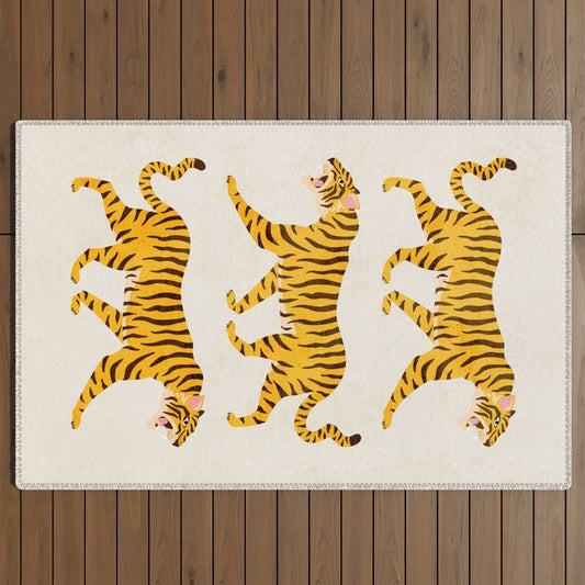 Fierce: Golden Tiger Edition Outdoor Rug Gallery Image 2