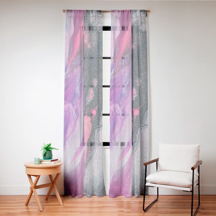 Bursting with Cosmic Joy Abstract Painting Window Curtain Gallery Image 24