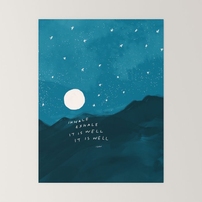 "Inhale Exhale It is Well It Is Well" Mini Art Print Gallery Image 6