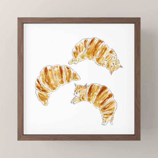 Croissant Cats Mini Art Print Gallery Image 2