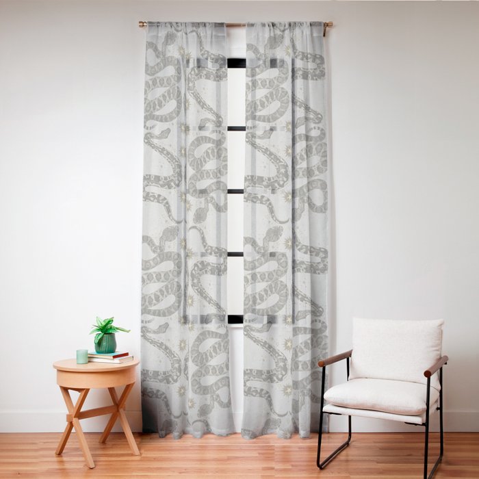 celestial snakes silver Window Curtain Gallery Image 24