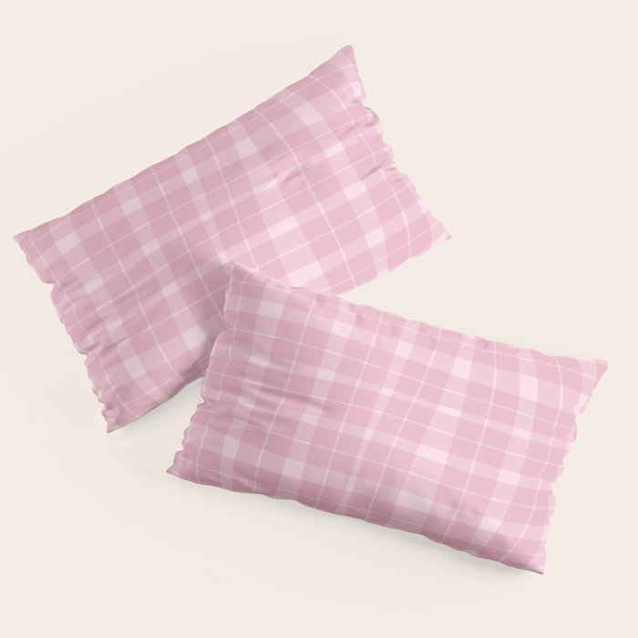 Wavy Plaid Pink Pillow Sham Gallery Image 4