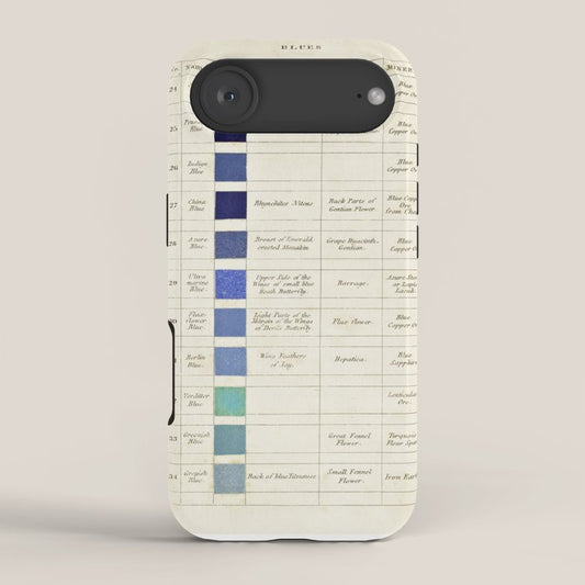 Blues by Patrick Syme from "Wernerâs Nomenclature of Colours" (1821) iPhone Case Gallery Image 2