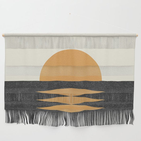 Sunset Geometric Midcentury style Wall Hanging Gallery Image 2