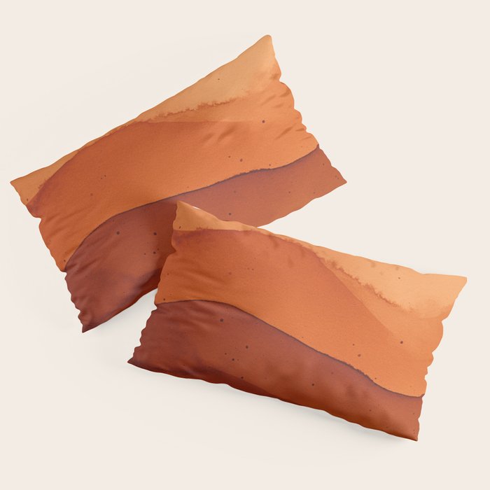 Burnt Orange Abstract Ombre Pillow Sham Gallery Image 4