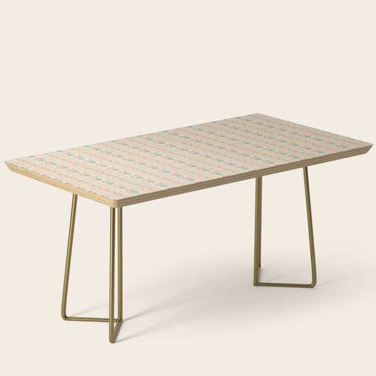 Vintage rose flower bouquet stripe art pattern Coffee Table Gallery Image 2