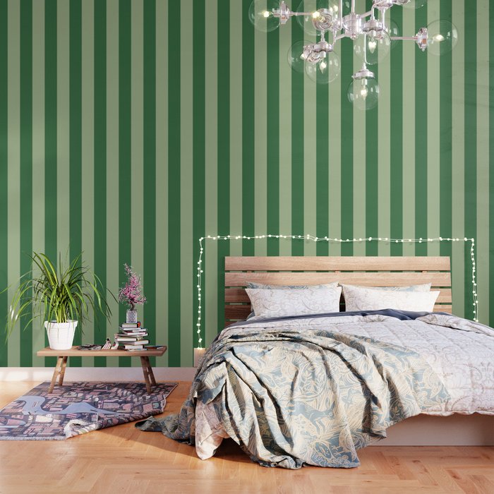 Vertical Stripes Sage Green Vertical Lines Vintage Geometric Retro Tropical Modern Minimal Pattern Wallpaper Gallery Image 2