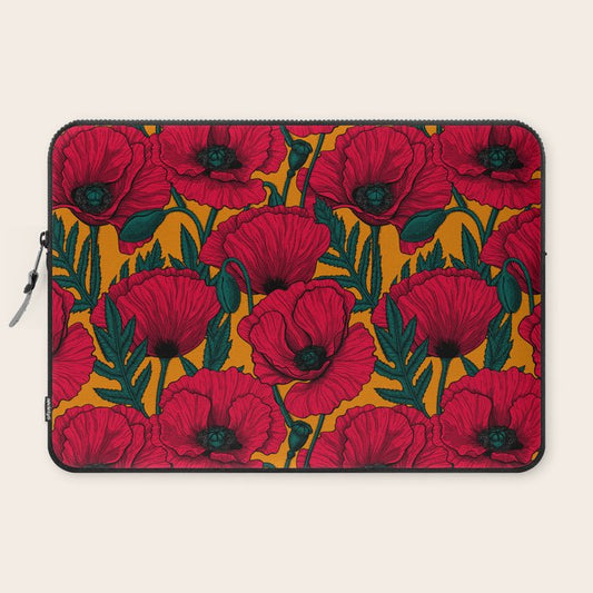 Red poppy garden Laptop Sleeve Gallery Image 2