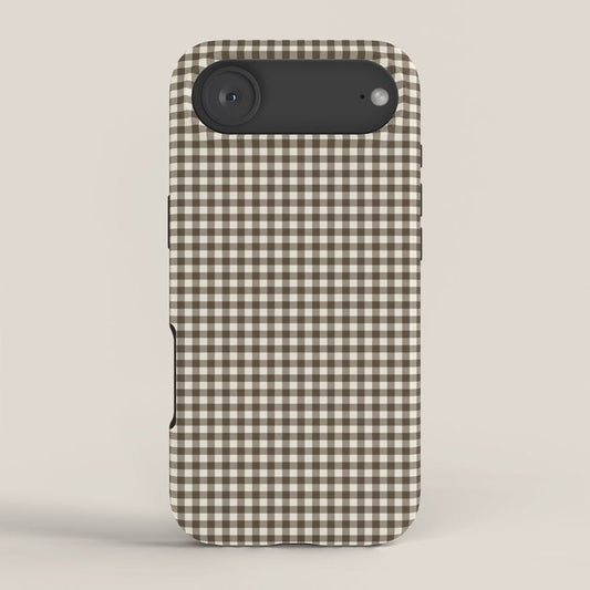 brown gingham iPhone Case Gallery Image 2