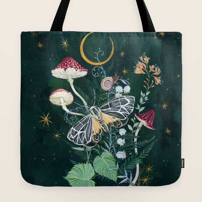 Mushroom night moth Tote Bag Gallery Image 2