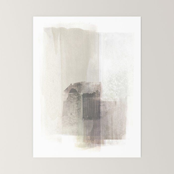 Beige and Brown Minimalist Abstract Painting Mini Art Print Gallery Image 6