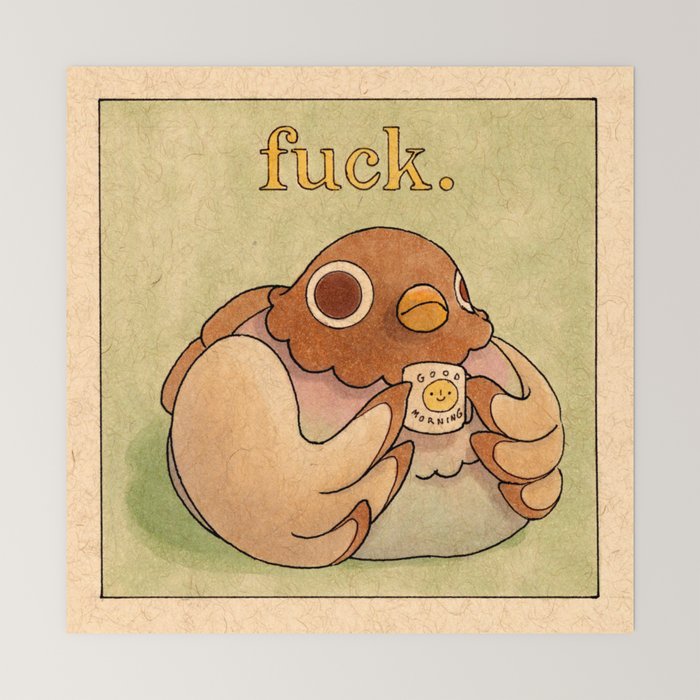 'Fuck' Pigeon 06 Mini Art Print Gallery Image 6