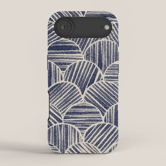 Navy Blue Striped Pattern #2 iPhone Case Gallery Image 2