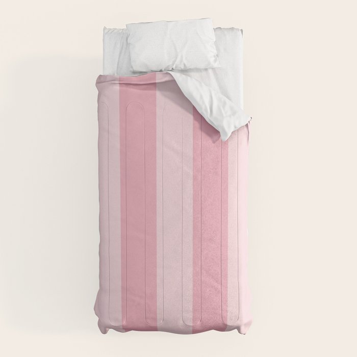 Rich Velvet Pink Rose Wide Cabana Stripes Comforter Gallery Image 10