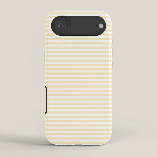 Lemon Honey Cream Stripe iPhone Case Gallery Image 2