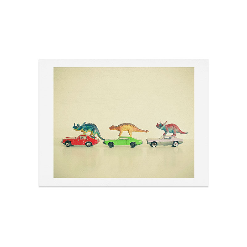 Dinosaurs Ride Cars Art Print Gallery Image 7