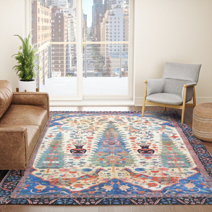 Kerman 19th Century Prayer Rug Print Rug Gallery Image 4