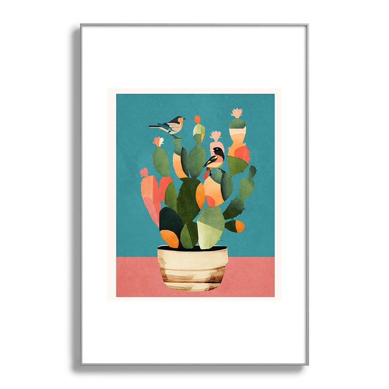 Cactus and Birds 2 Framed Art Print Gallery Image 101